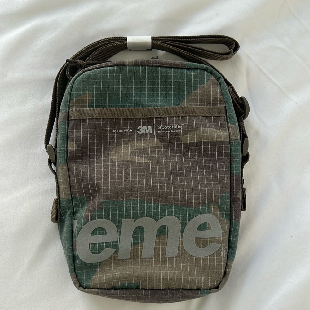 Never used Supreme shoulder bag in woodland camp